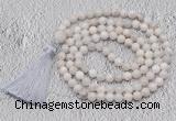 GMN663 Hand-knotted 8mm, 10mm crazy lace agate 108 beads mala necklaces with tassel