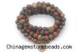 GMN7018 8mm picasso jasper 108 mala beads wrap bracelet necklace