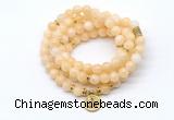 GMN7027 8mm honey jade 108 mala beads wrap bracelet necklace