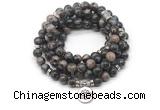 GMN7031 8mm grey opal 108 mala beads wrap bracelet necklace