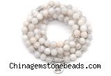 GMN7063 8mm white crazy lace agate 108 mala beads wrap bracelet necklaces