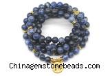 GMN7066 8mm sodalite 108 mala beads wrap bracelet necklaces