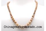 GMN7303 picture jasper graduated beaded necklace & bracelet set