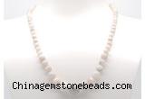 GMN7321 white crazy lace agate graduated beaded necklace & bracelet set