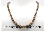 GMN7331 yellow tiger eye graduated beaded necklace & bracelet set