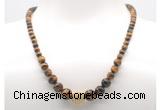 GMN7332 grade AA yellow tiger eye graduated beaded necklace & bracelet set