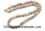 GMN7719 18 - 36 inches 8mm, 10mm round feldspar beaded necklaces