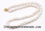 GMN7735 18 - 36 inches 8mm, 10mm faceted round Tibetan agate beaded necklaces