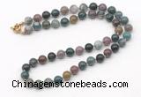 GMN7766 18 - 36 inches 8mm, 10mm round Indian agate beaded necklaces