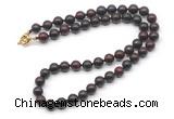 GMN7774 18 - 36 inches 8mm, 10mm round brecciated jasper beaded necklaces