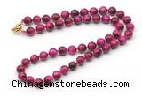 GMN7843 18 - 36 inches 8mm, 10mm round red tiger eye beaded necklaces
