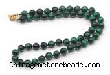 GMN7846 18 - 36 inches 8mm, 10mm round green tiger eye beaded necklaces