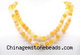 GMN8005 18 - 36 inches 8mm, 10mm yellow banded agate 54, 108 beads mala necklaces