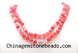 GMN8006 18 - 36 inches 8mm, 10mm red banded agate 54, 108 beads mala necklaces