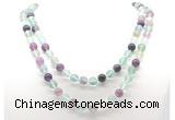 GMN8024 18 - 36 inches 8mm, 10mm fluorite 54, 108 beads mala necklaces