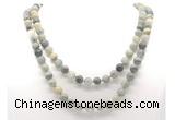 GMN8026 18 - 36 inches 8mm, 10mm seaweed quartz 54, 108 beads mala necklaces