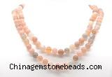 GMN8028 18 - 36 inches 8mm, 10mm moonstone 54, 108 beads mala necklaces
