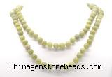 GMN8031 18 - 36 inches 8mm, 10mm China jade 54, 108 beads mala necklaces