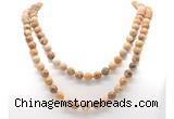 GMN8033 18 - 36 inches 8mm, 10mm picture jasper 54, 108 beads mala necklaces