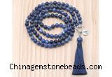 GMN8202 18 - 36 inches 8mm sodalite 54, 108 beads mala necklace with tassel