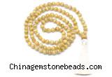 GMN8476 8mm, 10mm grade AA golden tiger eye 27, 54, 108 beads mala necklace with tassel