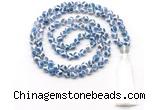 GMN8490 8mm, 10mm Tibetan agate 27, 54, 108 beads mala necklace with tassel