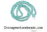 GMN8540 8mm, 10mm amazonite 27, 54, 108 beads mala necklace with tassel