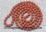 GMN914 Hand-knotted 8mm, 10mm matte red jasper 108 beads mala necklaces