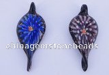 LP93 11*28*63mm leaf inner flower lampwork glass pendants