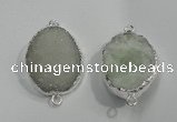 NGC05 20*30mm - 25*35mm freeform druzy agate connectors