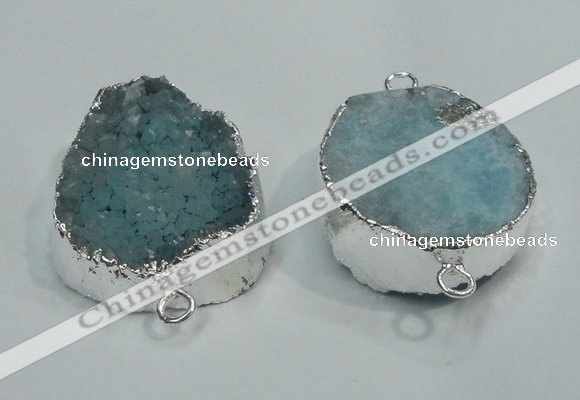 NGC07 20*30mm - 25*35mm freeform druzy agate connectors