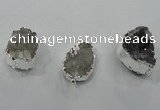 NGC102 18*25mm - 25*35mm freeform druzy agate connectors wholesale