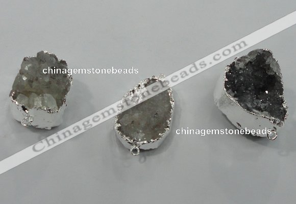 NGC102 18*25mm - 25*35mm freeform druzy agate connectors wholesale