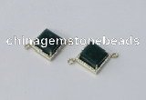 NGC1033 12*12mm diamond agate gemstone connectors wholesale