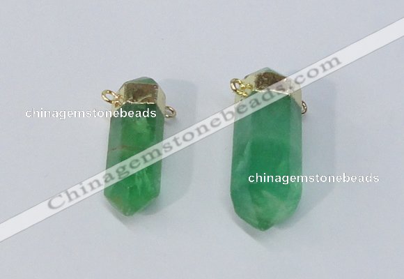 NGC1037 10*30mm – 15*40mm sticks fluorite gemstone connectors