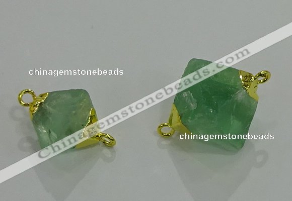 NGC1049 10*14mm – 15*20mm freeform fluorite connectors wholesale