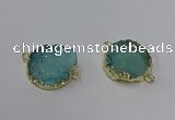 NGC1061 20*22mm freeform druzy agate connectors wholesale