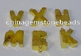 NGC1066 20*25mm - 25*30mm letter druzy agate connectors wholesale