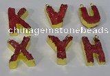 NGC1068 20*25mm - 25*30mm letter druzy agate connectors wholesale