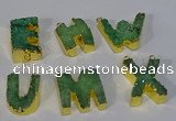 NGC1070 20*25mm - 25*30mm letter druzy agate connectors wholesale