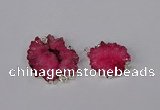 NGC1078 15*20mm - 30*35mm freeform druzy agate connectors wholesale