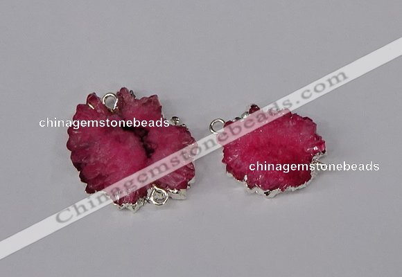 NGC1078 15*20mm - 30*35mm freeform druzy agate connectors wholesale