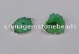 NGC1080 15*20mm - 30*35mm freeform druzy agate connectors wholesale