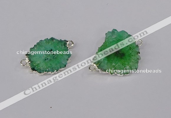 NGC1080 15*20mm - 30*35mm freeform druzy agate connectors wholesale