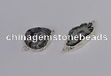 NGC1085 18*25mm - 25*35mm freeform druzy agate gemstone connectors