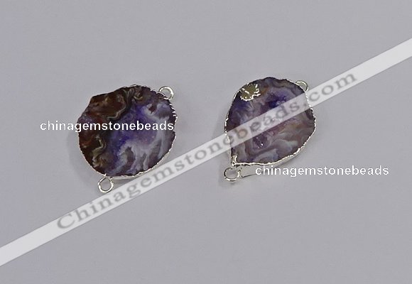 NGC1087 18*25mm - 25*35mm freeform druzy agate gemstone connectors