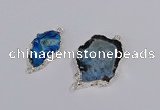 NGC1089 18*25mm - 25*35mm freeform druzy agate gemstone connectors