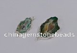 NGC1090 18*25mm - 25*35mm freeform druzy agate gemstone connectors