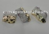 NGC113 35*45mm - 35*65mm freeform druzy agate connectors wholesale