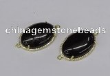 NGC1208 22*30mm oval agate gemstone connectors wholesale